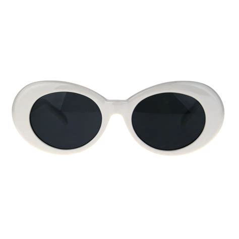 vintage white oval sunglasses